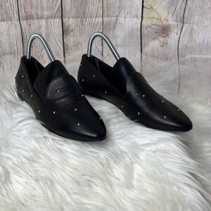 NWT AGL Black Studded Loafer